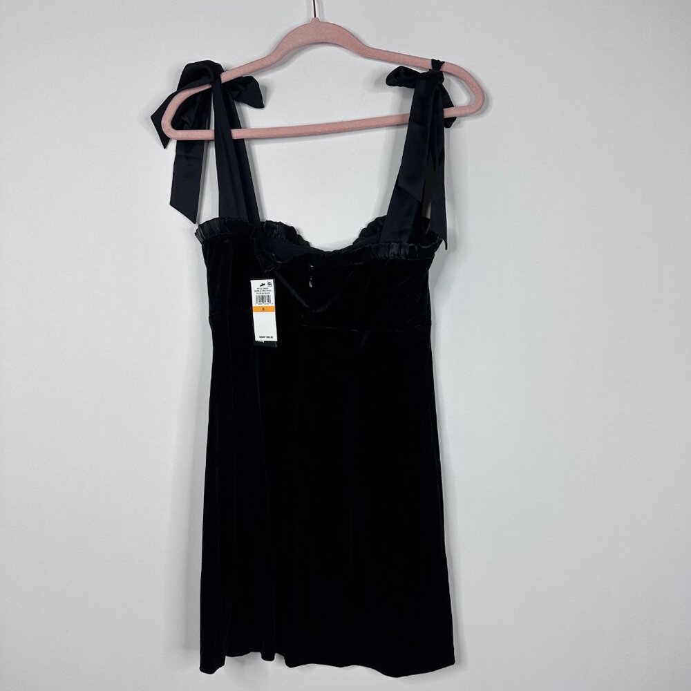 2/$30 NWT Danielle Bernsten Velvet Mini Ruffle Apron Cocktail LBD #A1591- 92 - Picture 5 of 9
